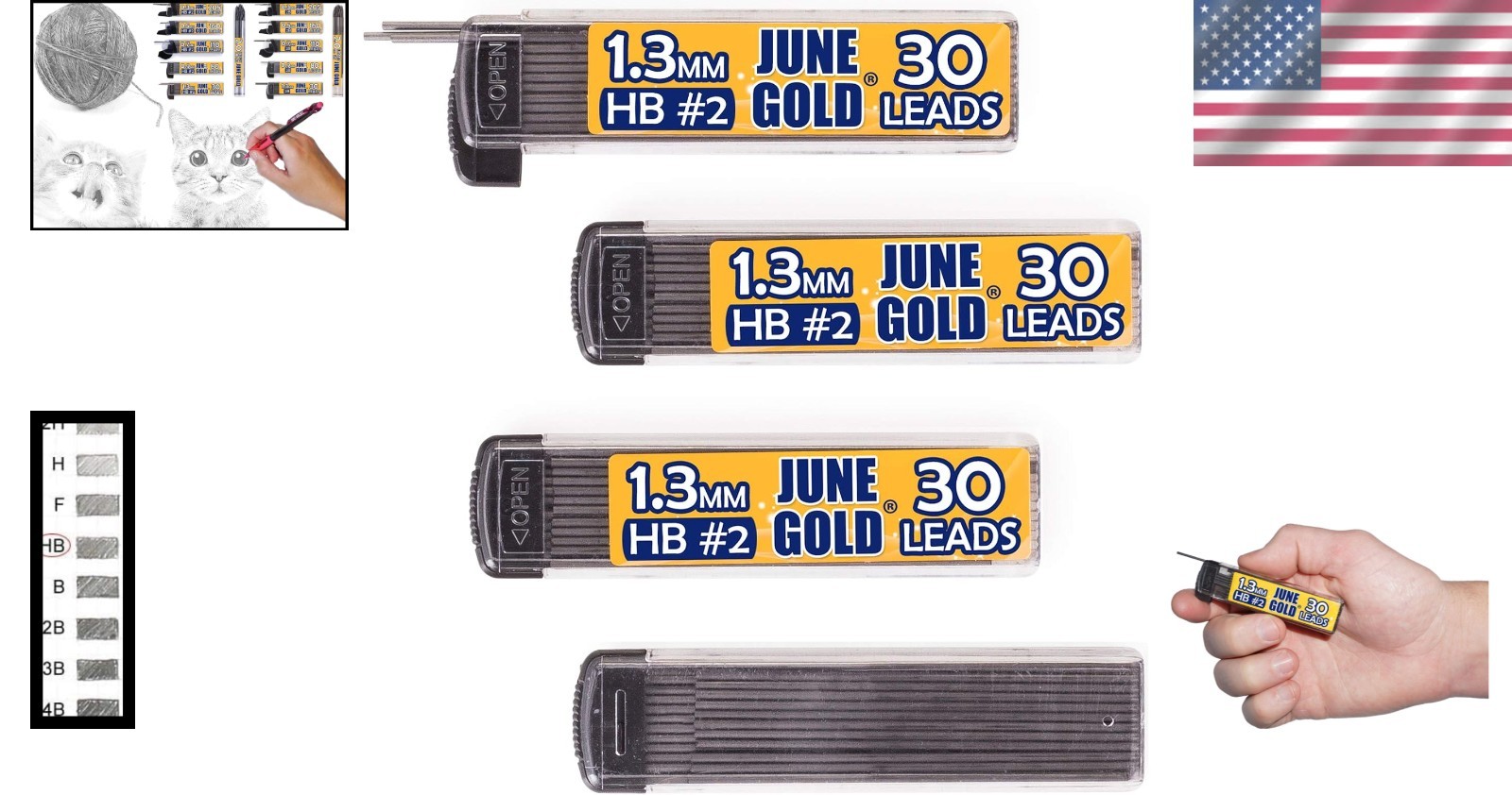 120 High-Quality 1.3 mm HB Graphite Lead Refills – Ideal for Drawing and Writing