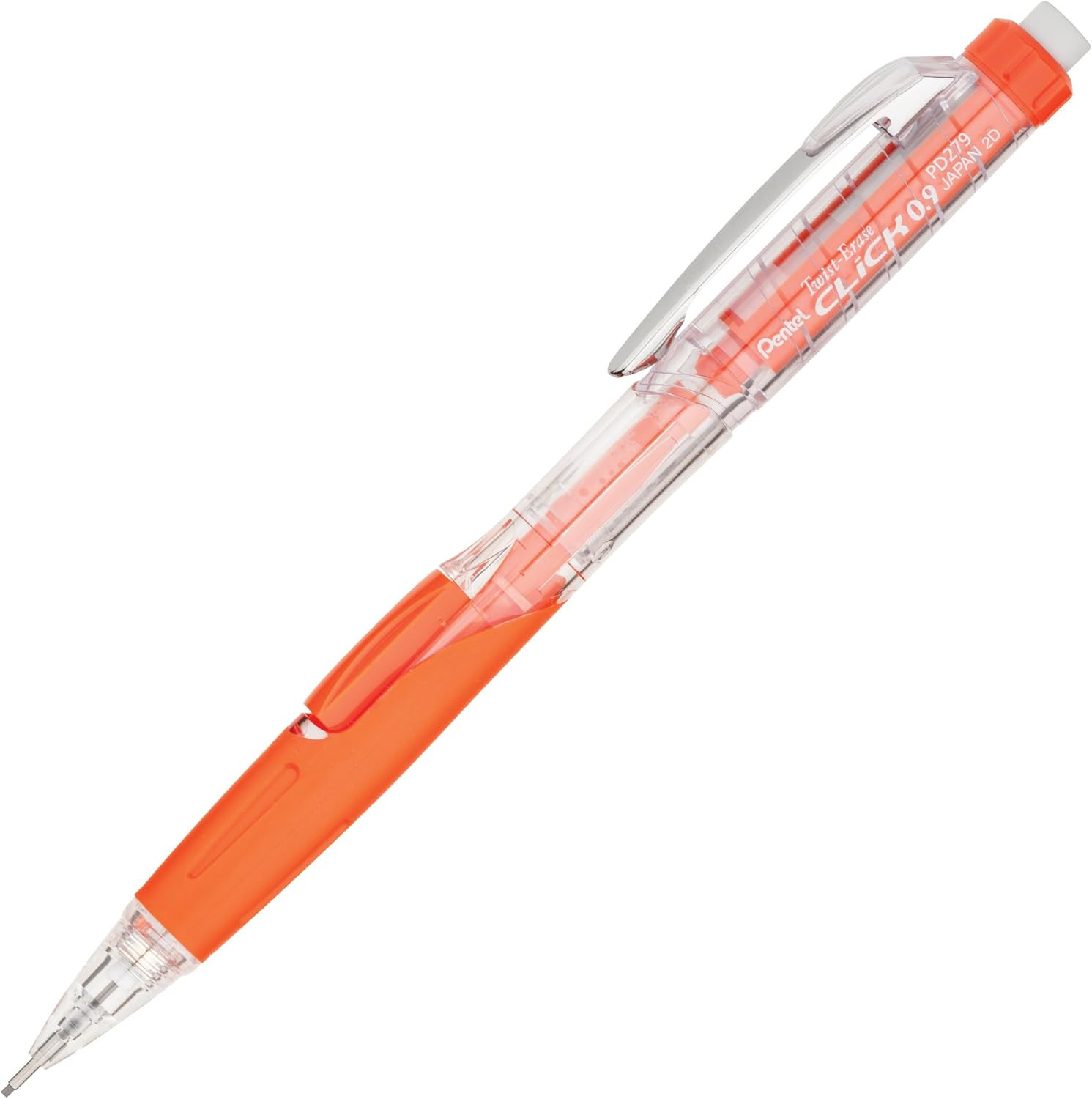 Twist-Erase Click Mechanical Pencil (0.9Mm) Assorted Orange Barrels, Color May V