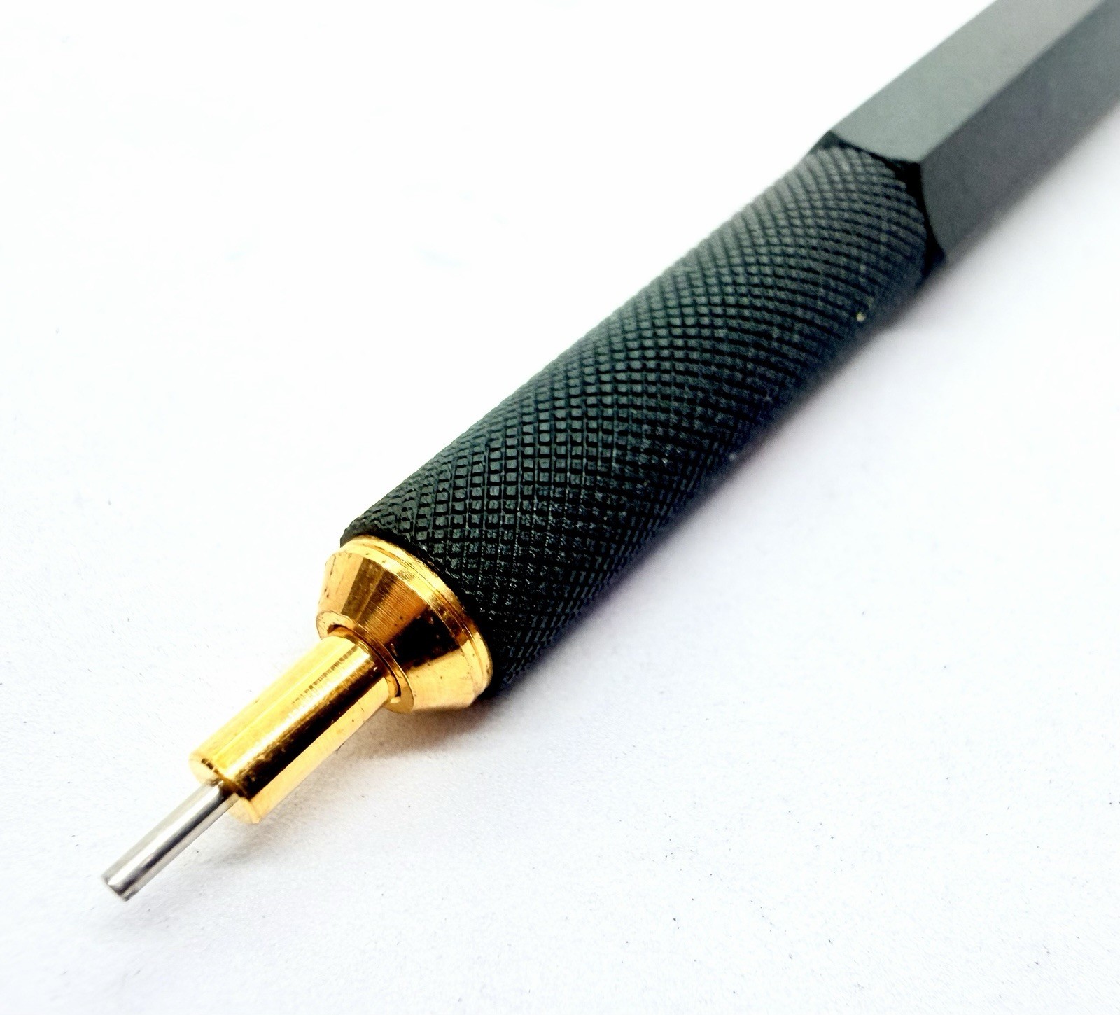 NOS Rotring 600 Gold Twist Retract Tip Mechanical Pencil 0.7mm Black Color