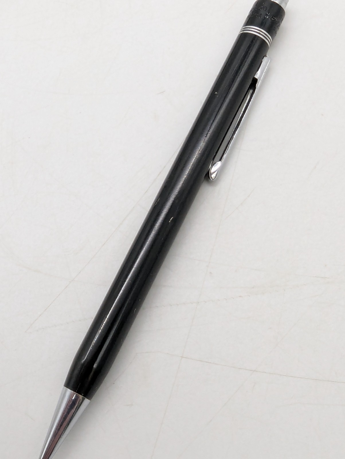 2 Vtg Wahl Eversharp Mechanical Pencils Black & Burgundy Gold Striped