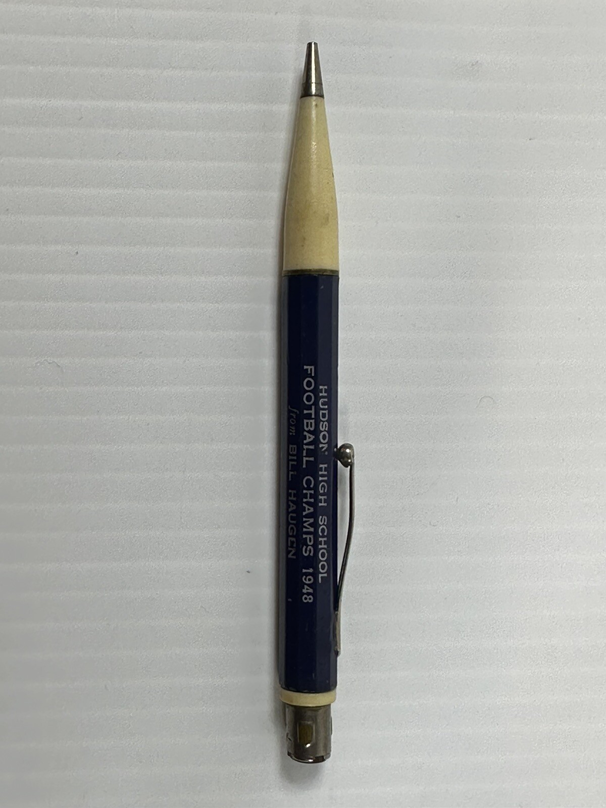 Vintage Hudson High Schools Football Champs 1948 Redipoint Mechanical Pencil