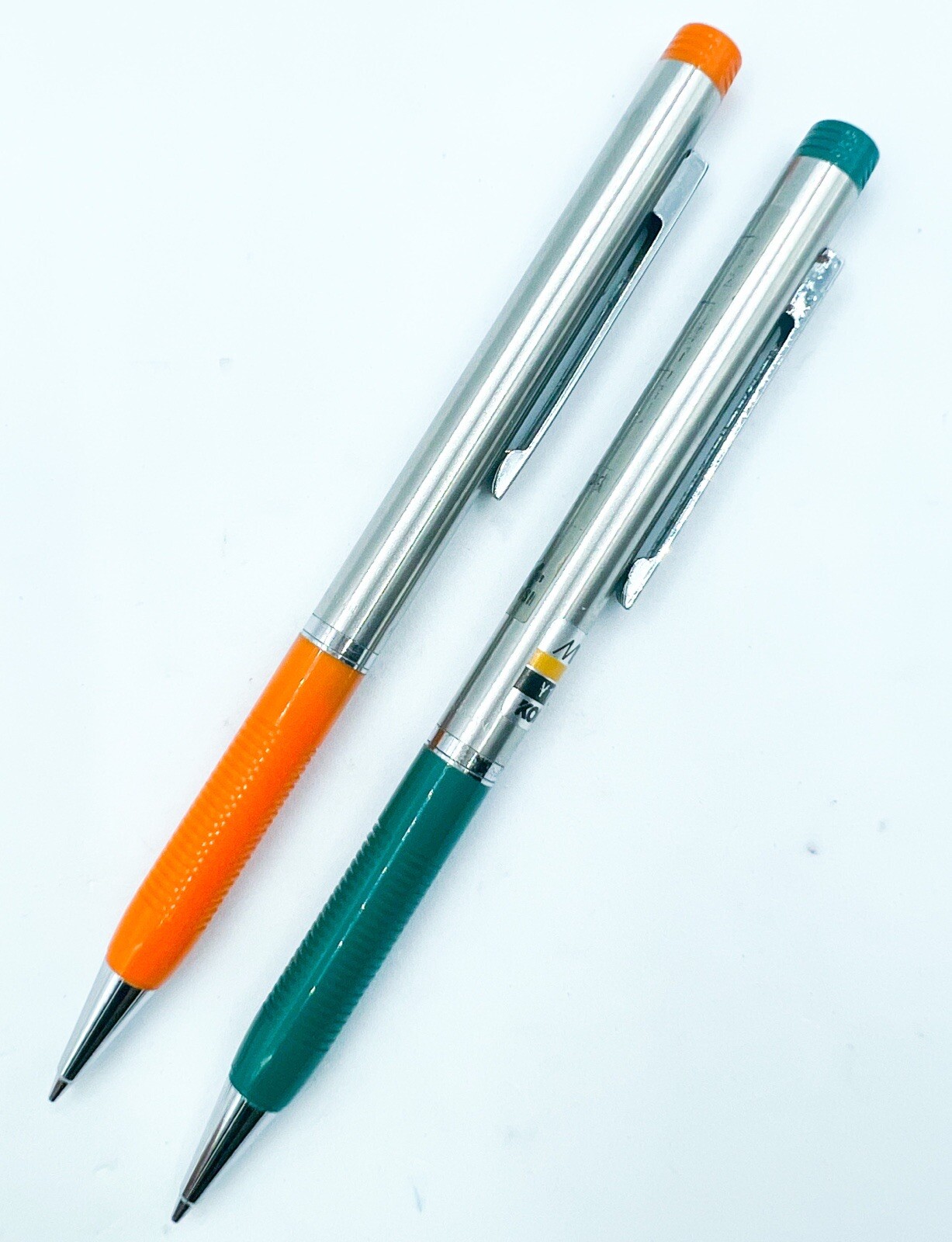 Kokuyo 2pcs Mechanical Pencil PS-11 Orange Blue Body side Knock Click 0.5 mm