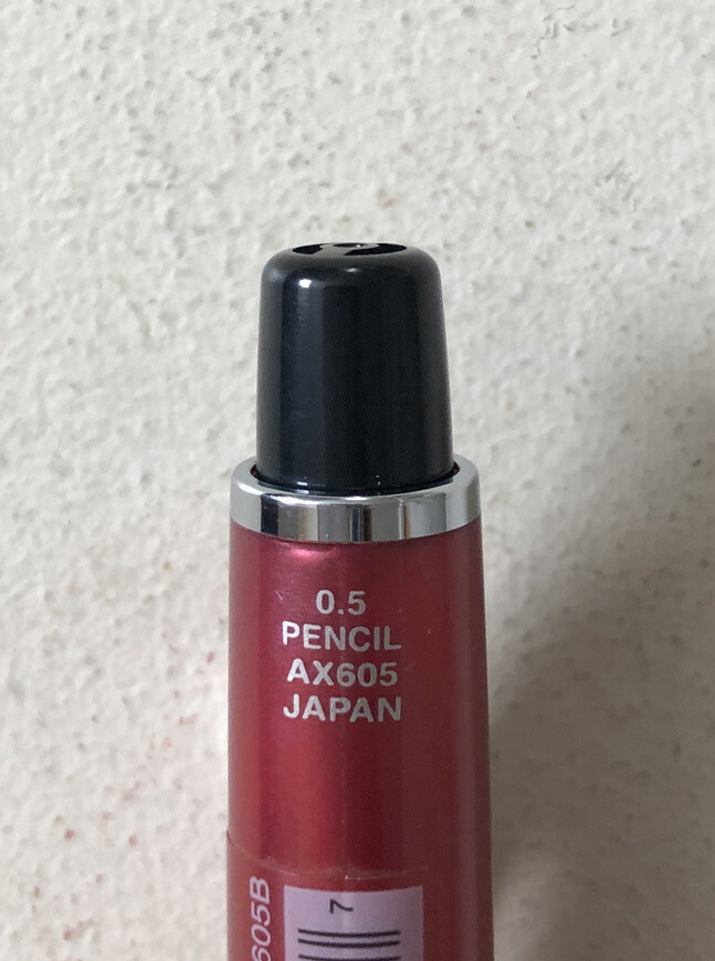 Vintage Pentel Clarius AX605 0.5mm Pencil Maroon Automatic Pencil