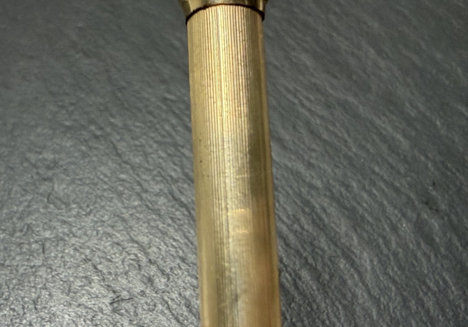 ANTIQUE GOLD FILLED TELESCOPING MECHANICAL PENCIL WITH LOOP, MONOGRAM N1006