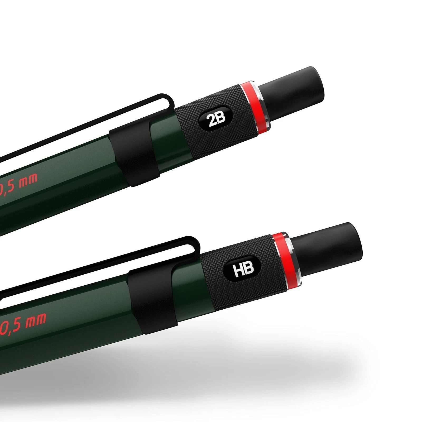 Rotring 500 Green Mechanical Pencil 0.5Mm With Metal Grip For Precision Drawing