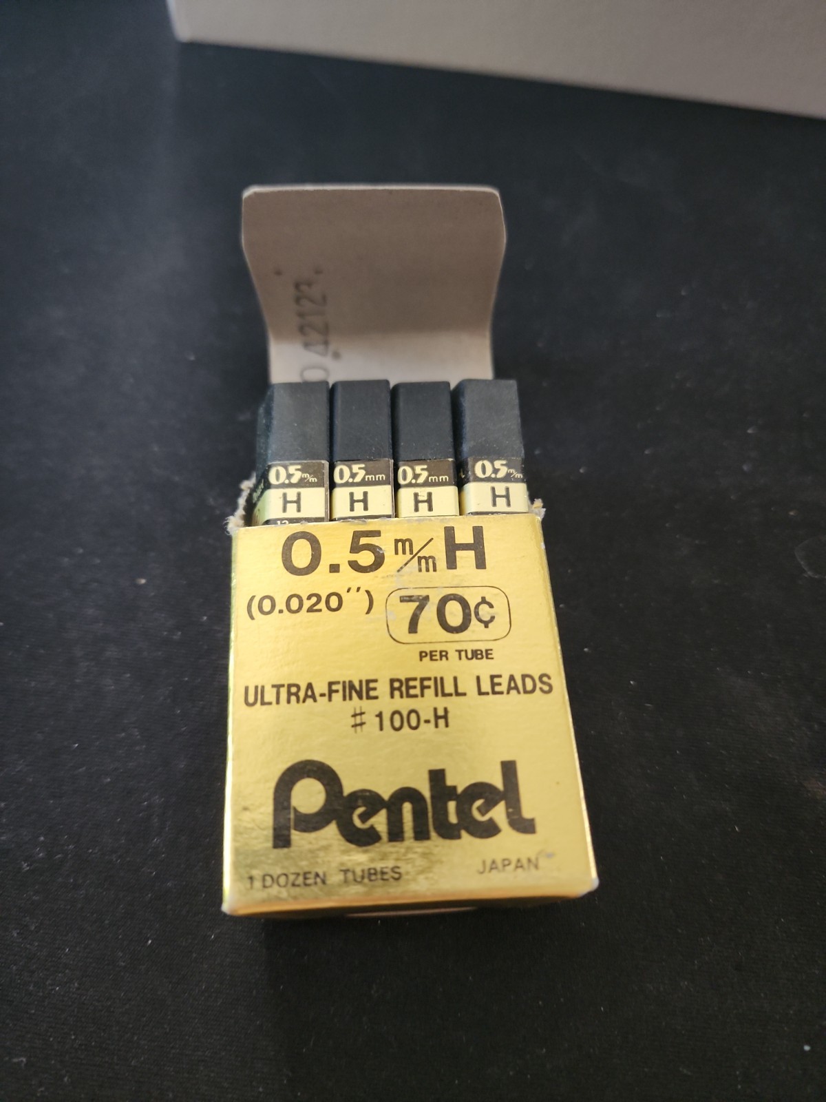 Pentel HI POLYMER SUPER LEADS 0.5mm H Mechanical Pencil 12 Tubes REFILL JAPAN