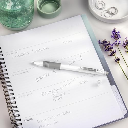 Z-Grip Writing Set, Retractable Medium Point Ballpoint 18 Pen Pencil Black A