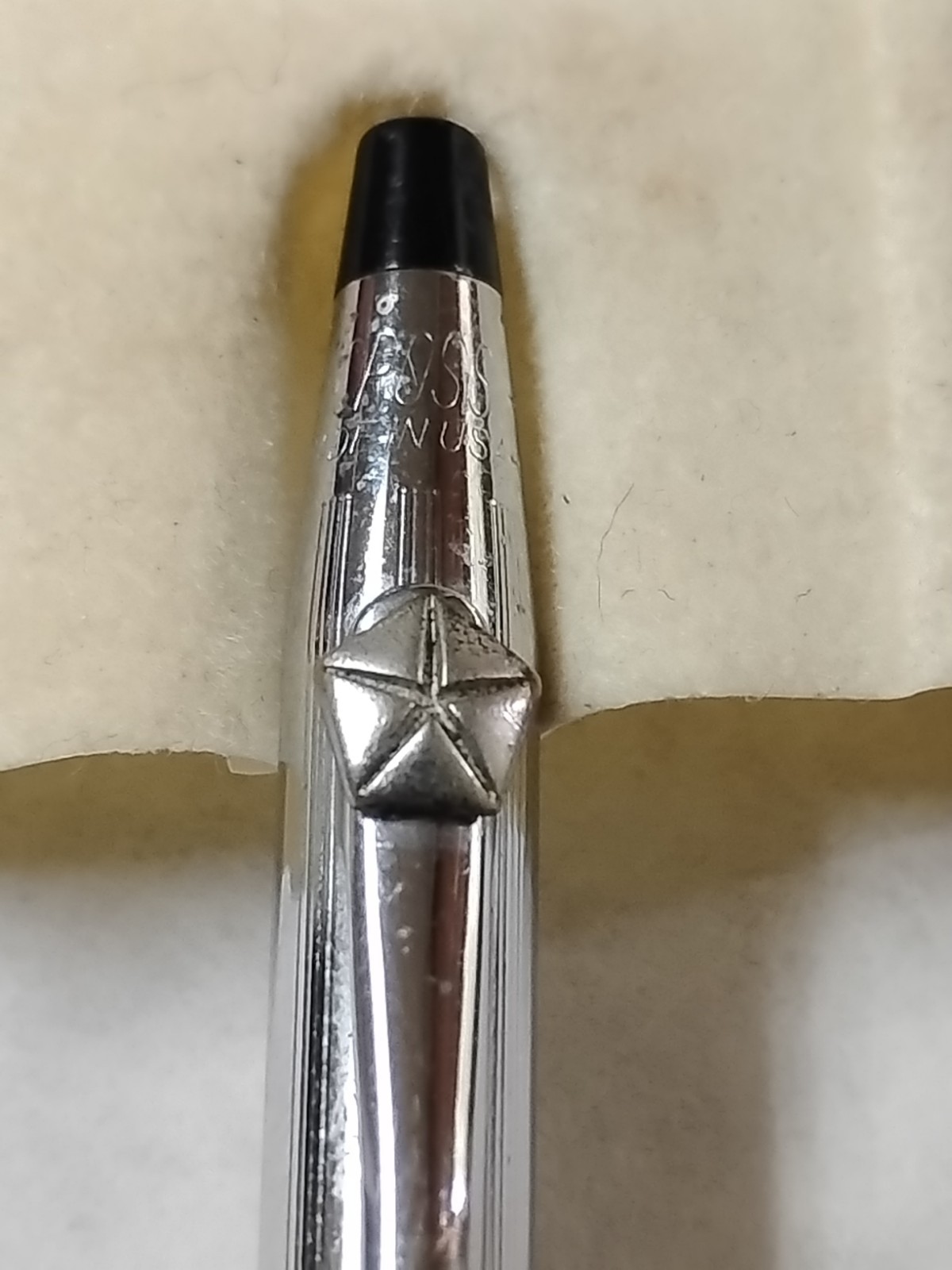 VTG Cross Mechanical Pencil Chrysler Pentastar Emblem Working Small Dent Cap #E1