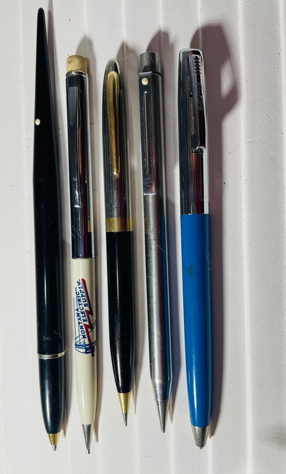Vintage Sheaffer Mechanical Pencil & Pen Lot – Dot Chrome, Gold, Black, Blue USA