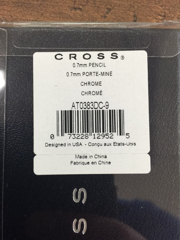 Cross Nile Polished Chrome 0.7mm Mechanical Pencil 100% Genuine