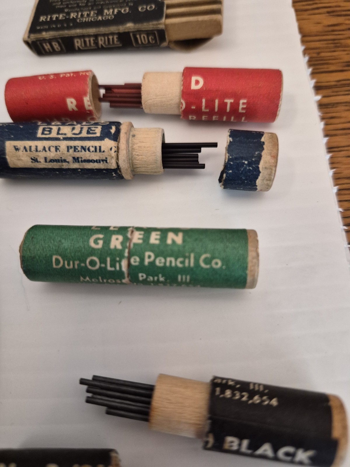 Vintage Lot Of Mechanical Pencils, Shaffer Replacement Lead And Erasers