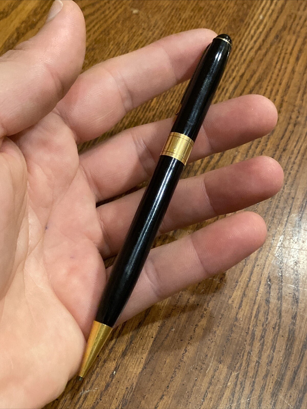 RARE Vintage VENUS Model 047 G Mechanical Twist Pencil Black w Gold Tone Accents
