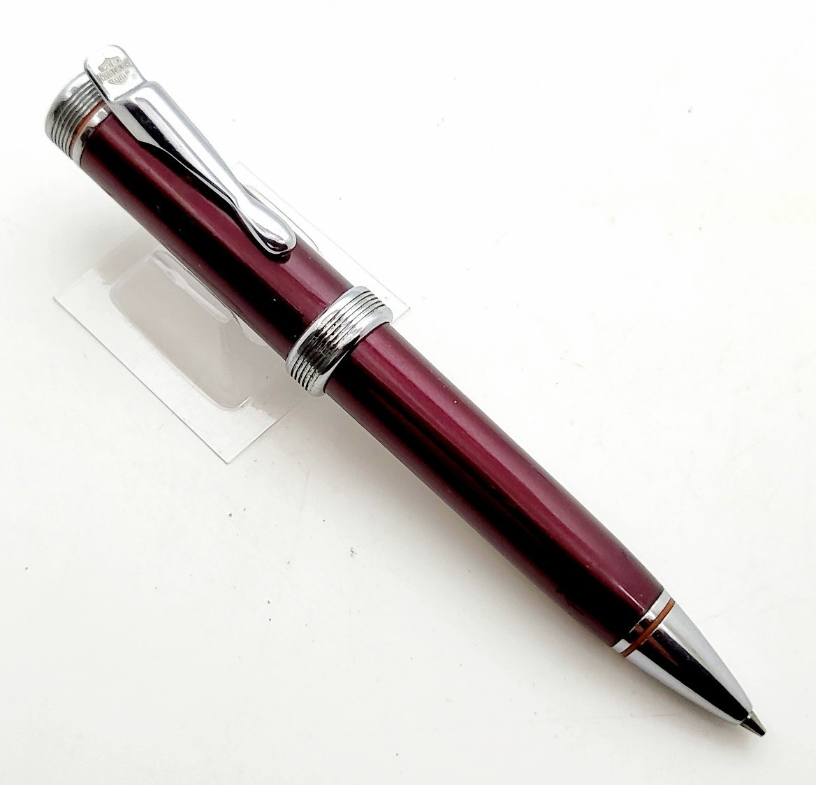 HARLEY DAVIDSON By STYPEN-PENCIL PEN-METALLIC-RED ROUGE VERNISH LACQUER & CHROME