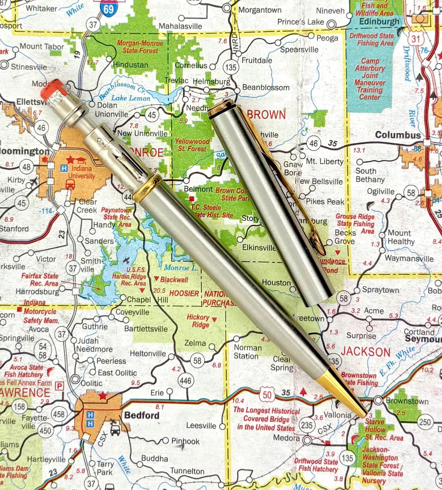 Vintage Stainless Steel Parker Premier “Flighter” Pencil , working push action