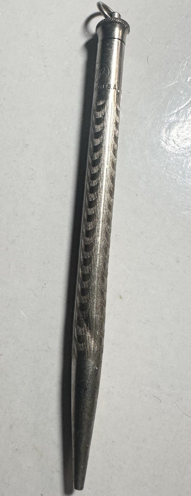 Vintage Ingersoll Redipoint Silver Ring Top Mechanical Pencil 1920s Fob