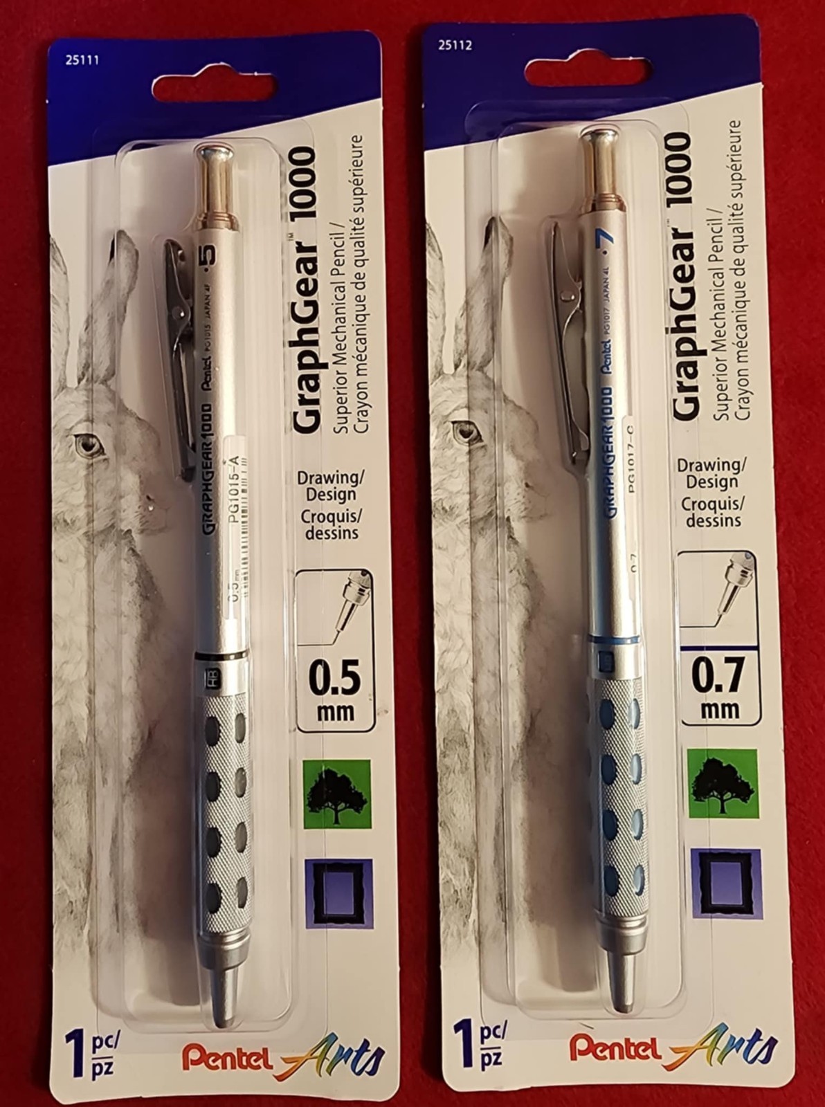 GraphGear 1000 Automatic Drafting Pencil (0.5) &(0.70) 1 Count (Pk of 1), 2 pks