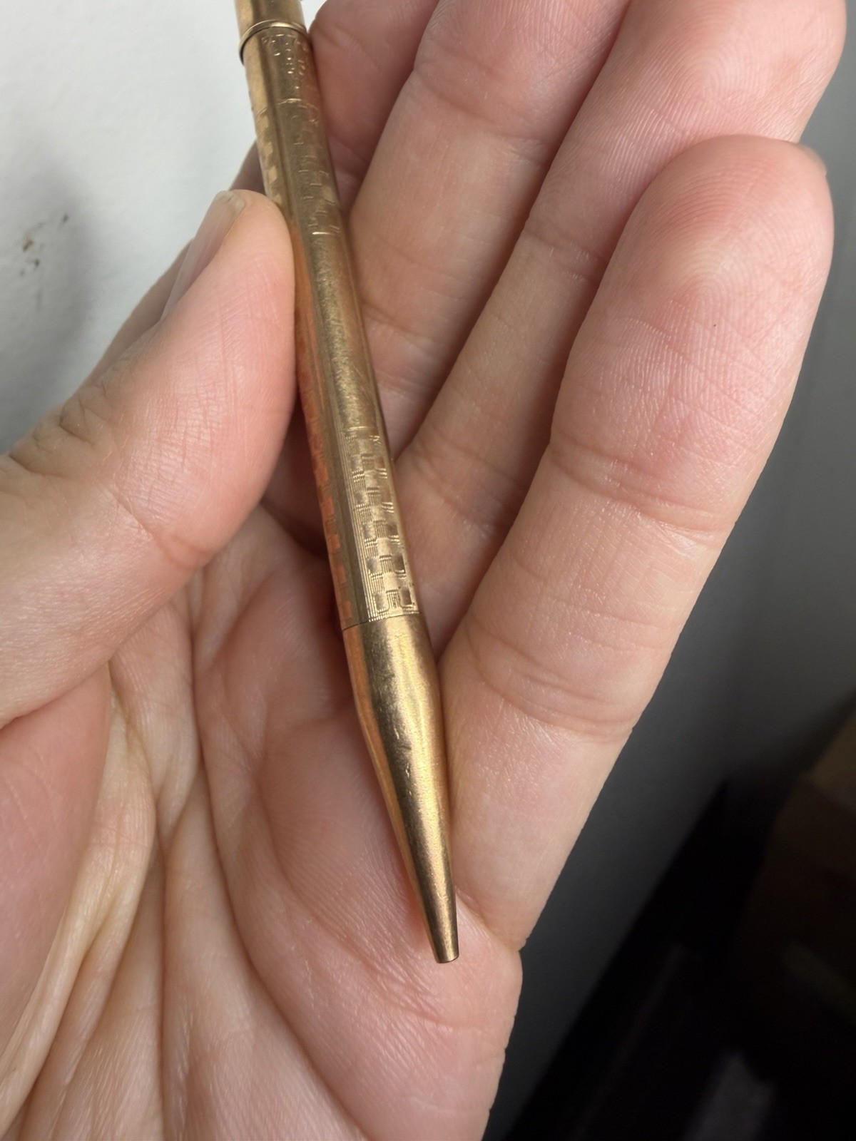 Conklin Rolled Gold Ringtop Pencil Vintage 4”