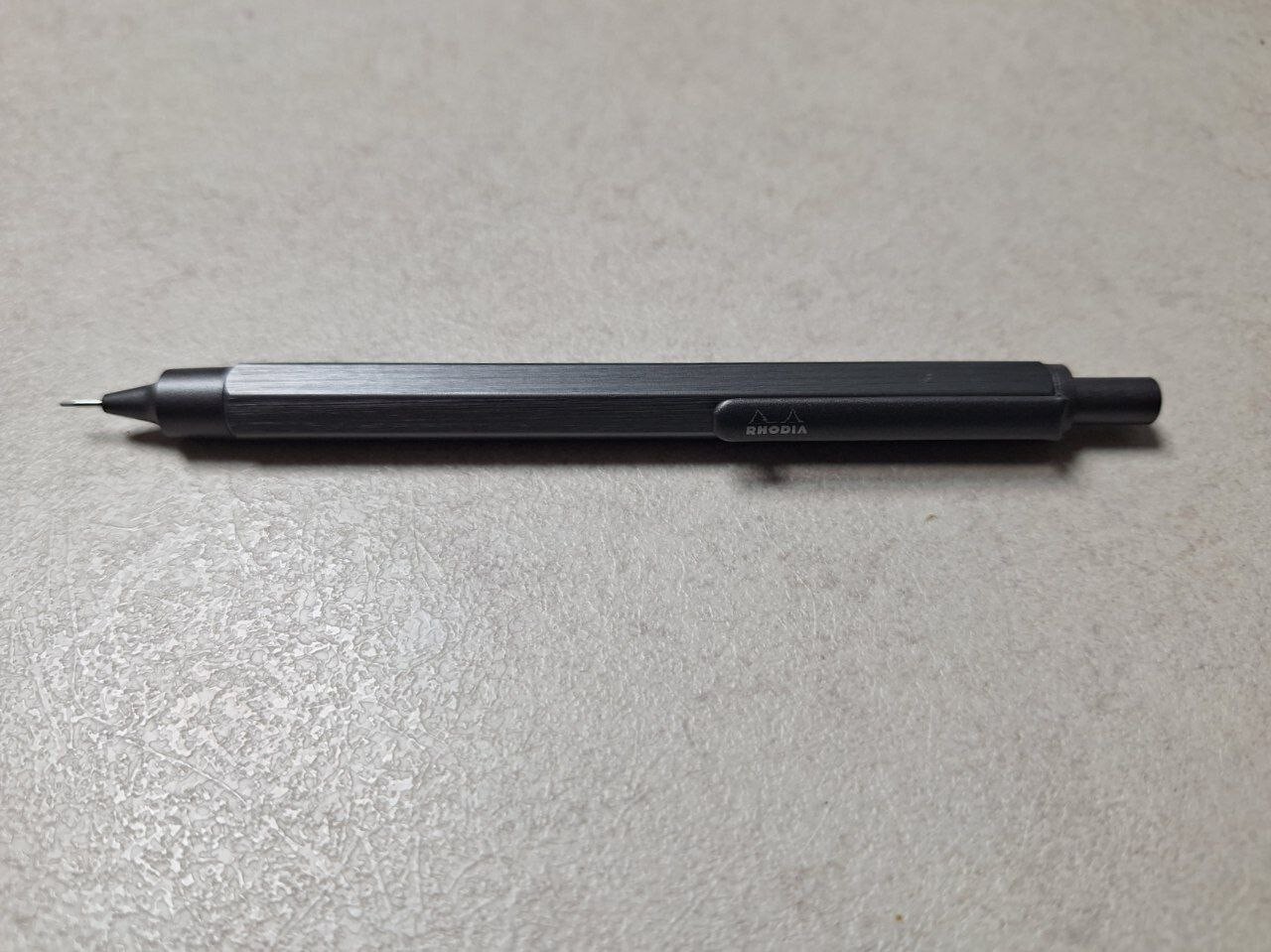 RHODIA Script Mechanical Pencil 0.5mm Silver hexagonal aluminum body Rodia shaft