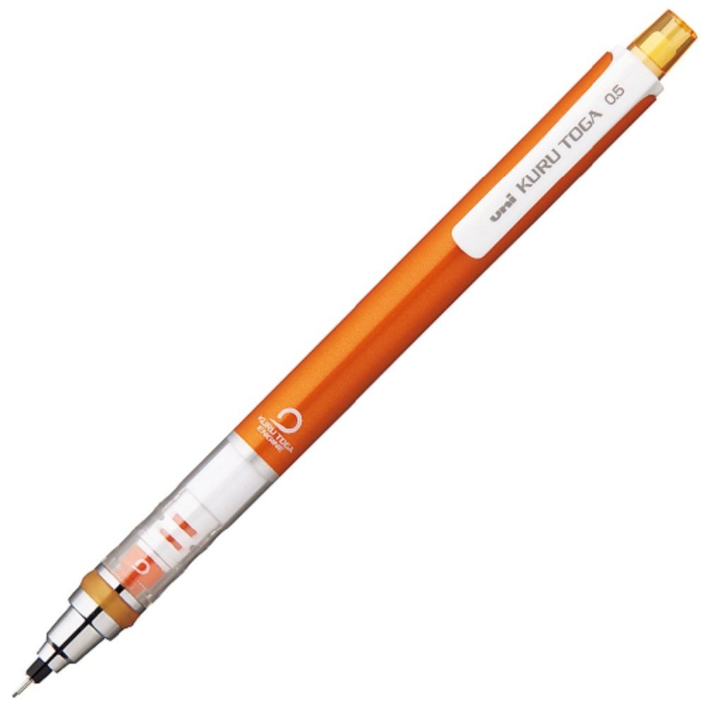 Uni Kurutoga Mechanical Pencil Standard, 0.5mm, 1 Count (Pack of 1), Orange