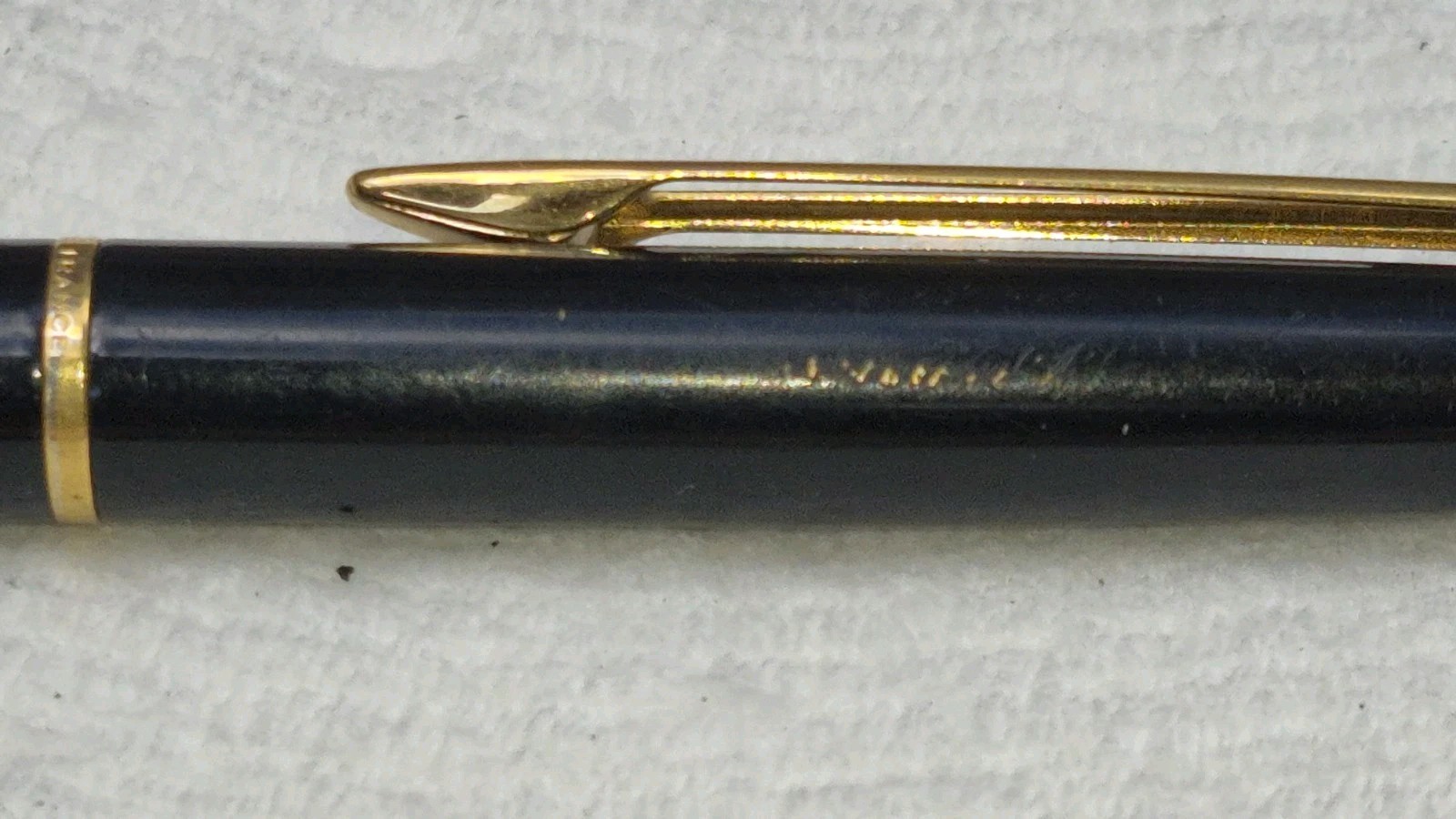 “WATERMAN * France” Black with Polished Brass Trim Working Mech Pencil