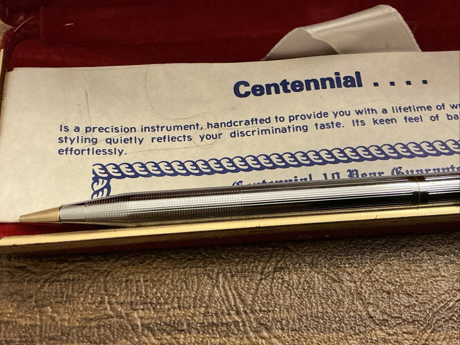 Vintage Centennial Mechanical Pencil – Chrome with Gold – Retractable Tip
