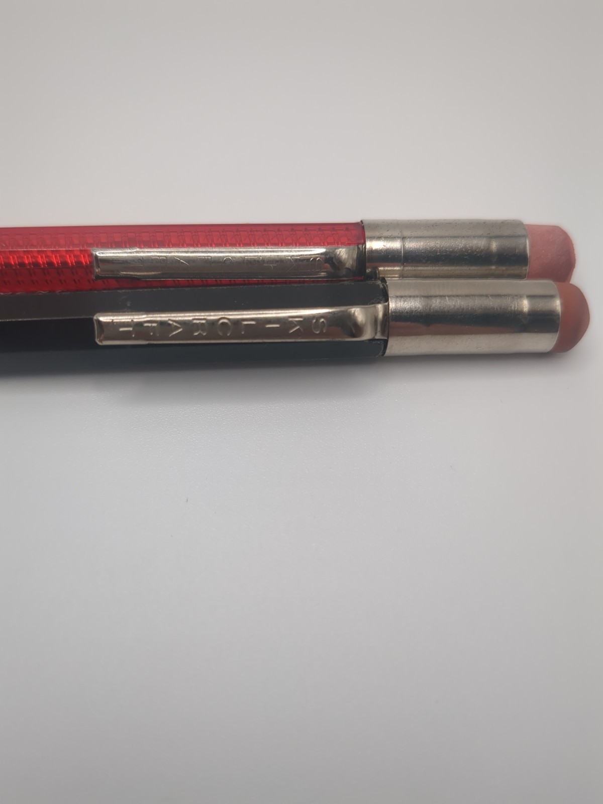 2 Vintage Skilcraft US Govt. Mechanical Pencils 1 Red/Red Lead & 1 Black/No Lead