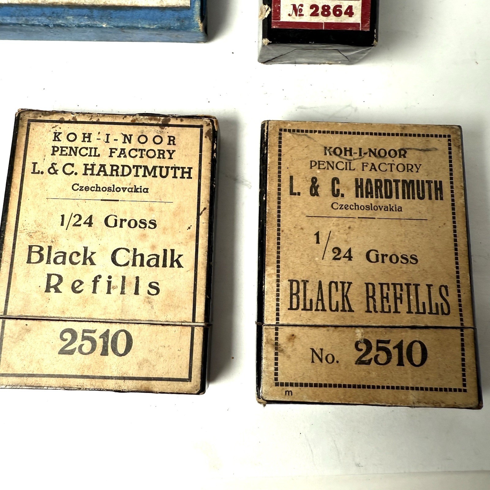 Vintage Boxes Lot Of Listo Leads Black A. W Farmer And Empire Layout Chalks