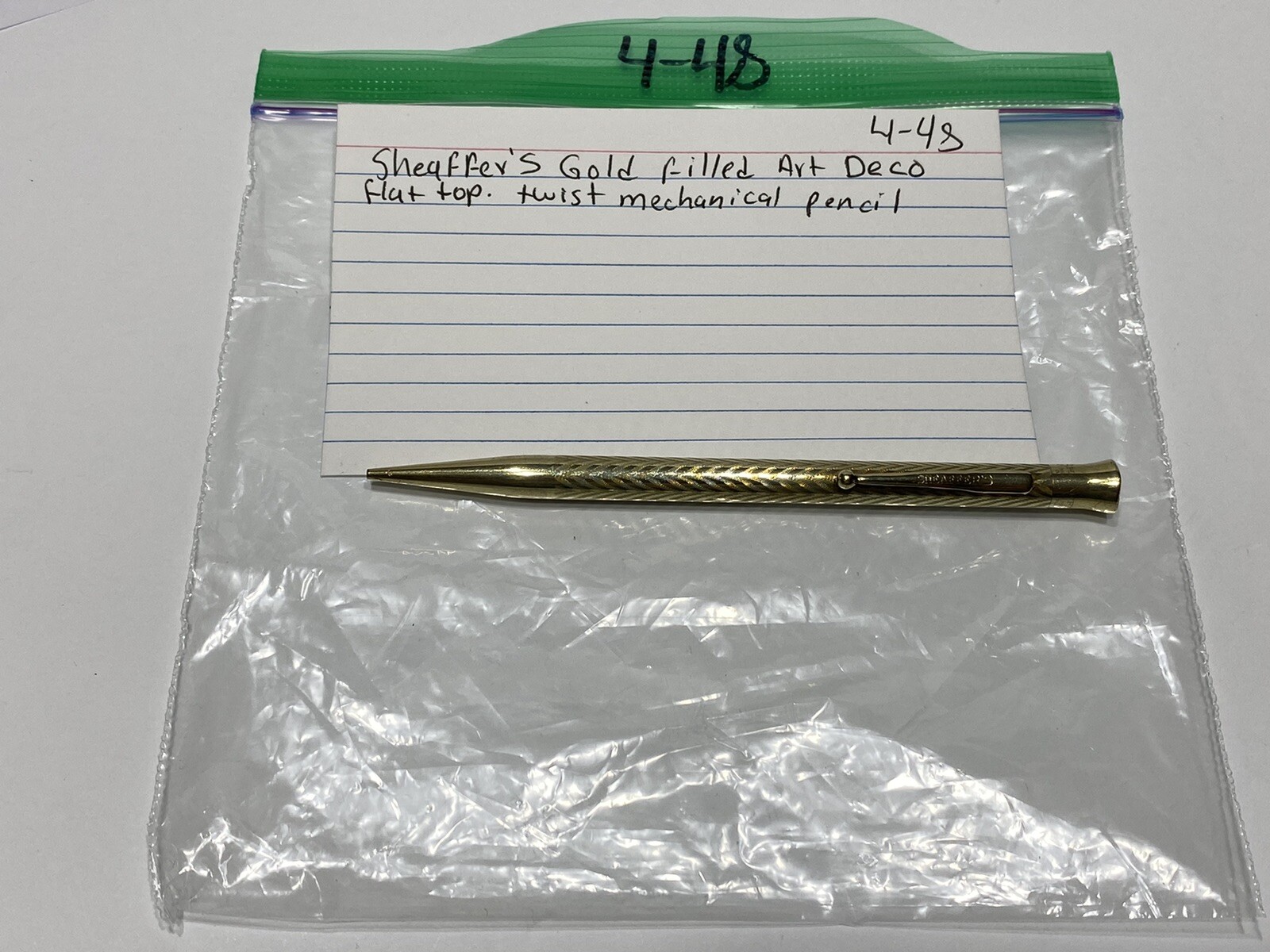 SHEAFFER’S GOLD FILLED ART DECO FLAT TOP TWIST MECHANICAL PENCIL