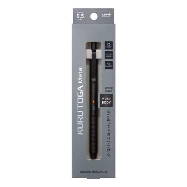 Kuru Toga Metal Mechanical Uni M5KH1P-24 Pencil Nocturne Black 0.5mm Mitsubishi