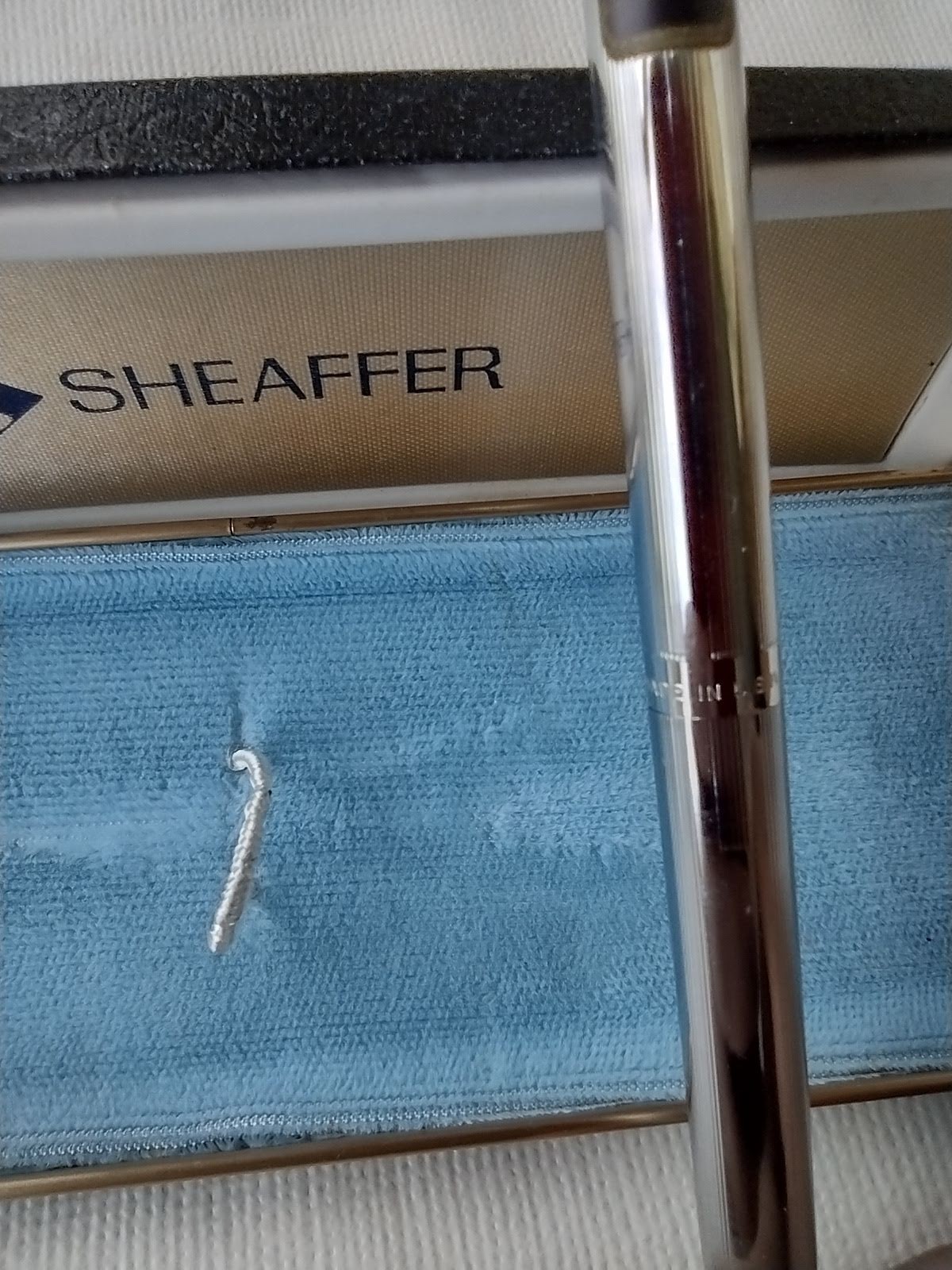 NEW 1970’s SHEAFFER MECHANICAL PENCIL 506 WHITE DOT SILVER CHROME USA HARD BOX