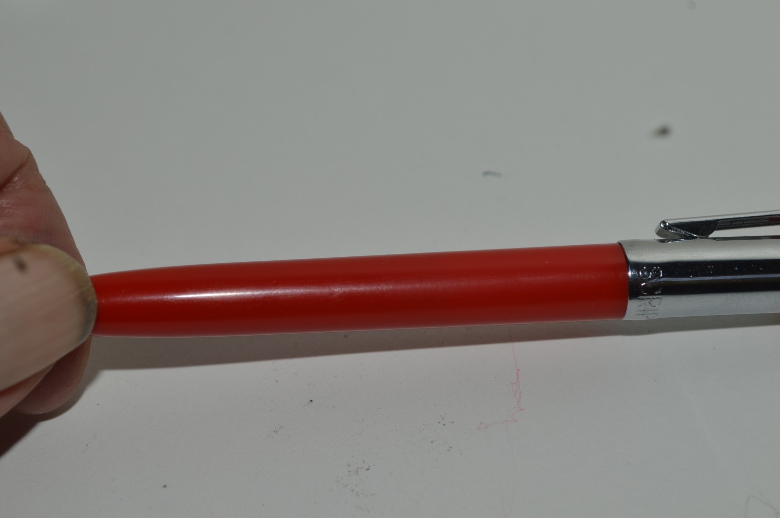 SCRIPTO P369 Mechanical Pencil 0.9mm Tu Tone Korea Red Circa 1970’s Light Use
