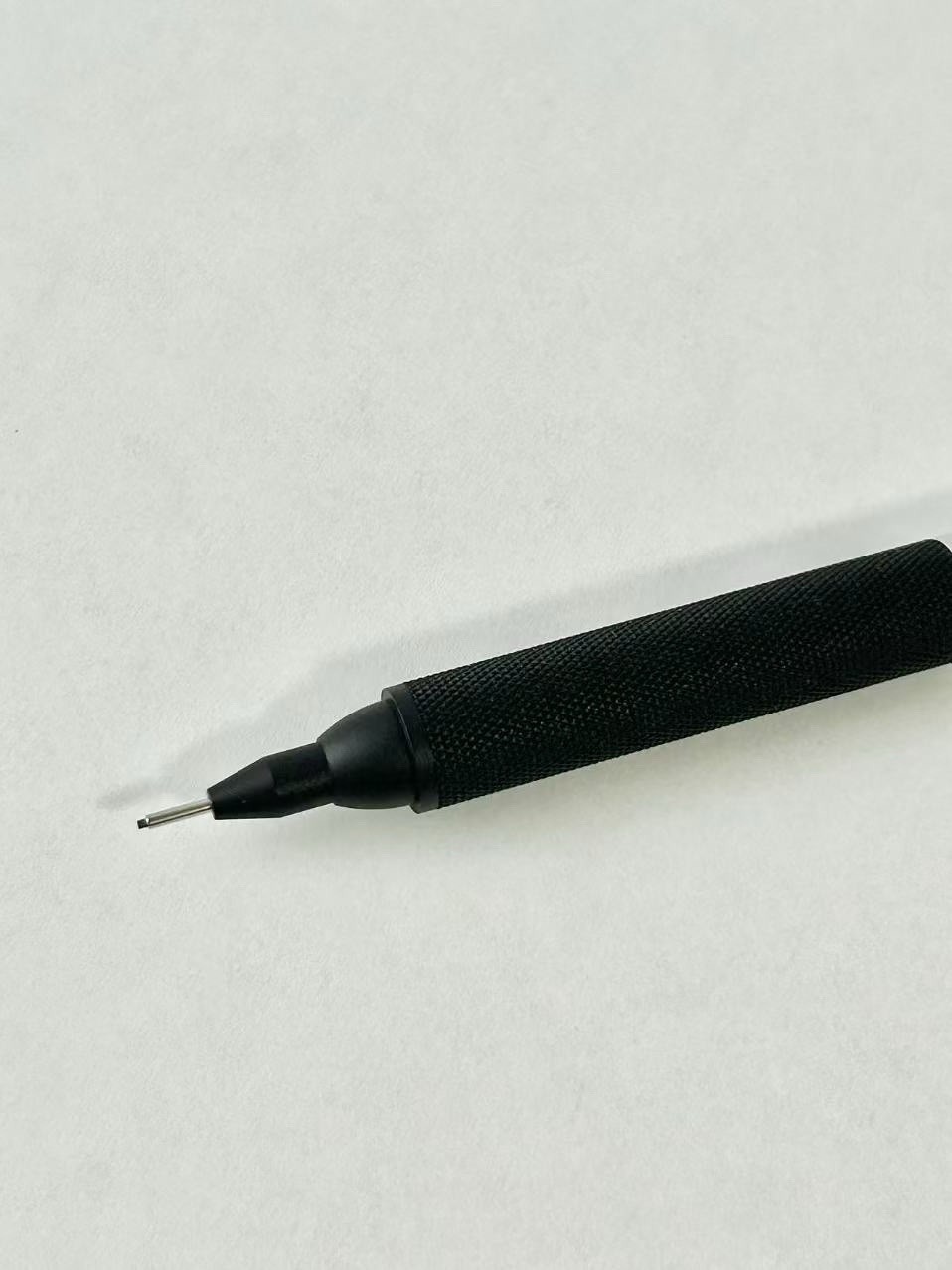 Luddite TechDraw Mechanical Pencil 0.5mm Drafting Knurled Black Silver Japan