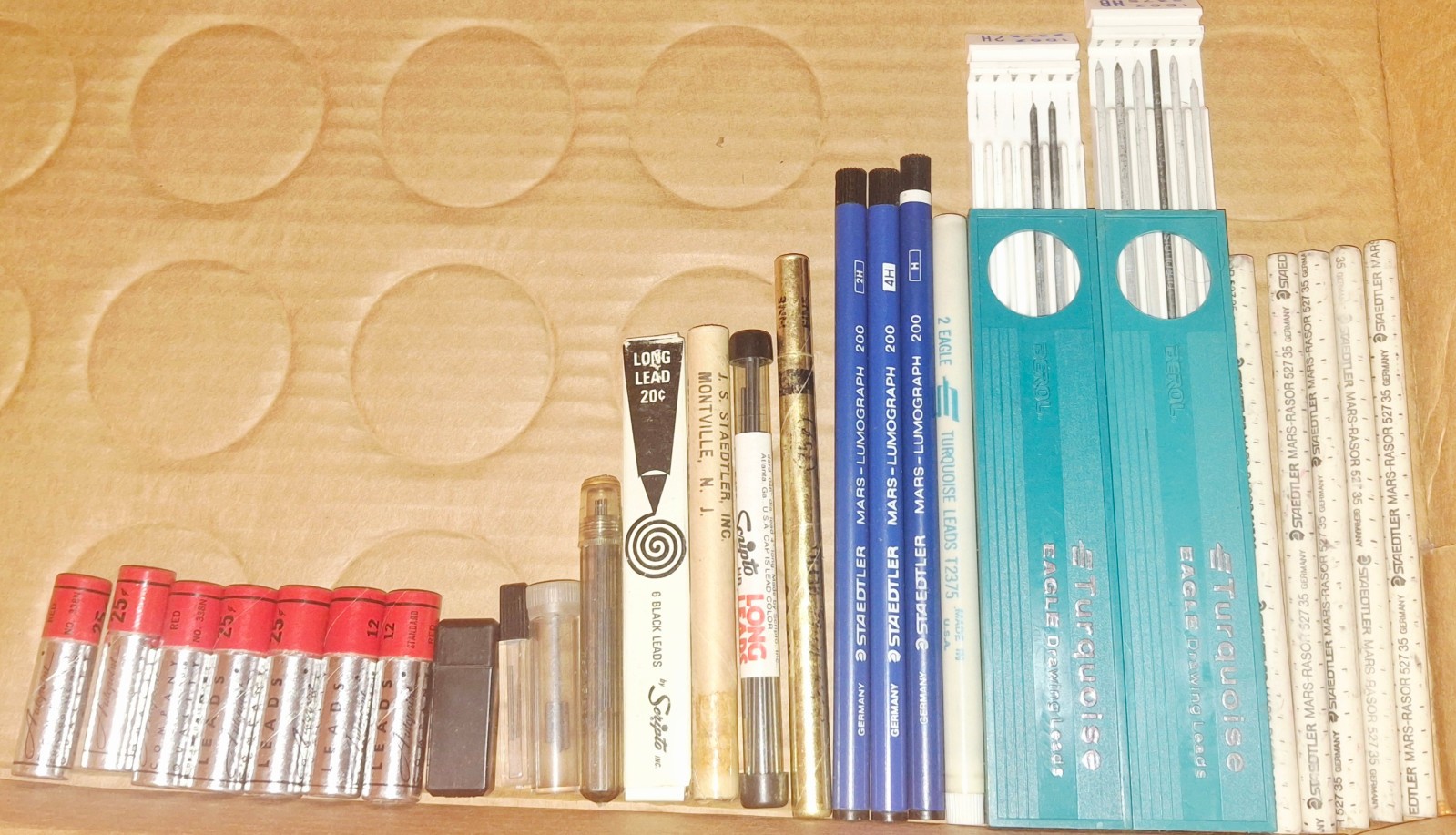 Lot 26 NEW assorted lead and eraser refills for mechanical pencil LOOK