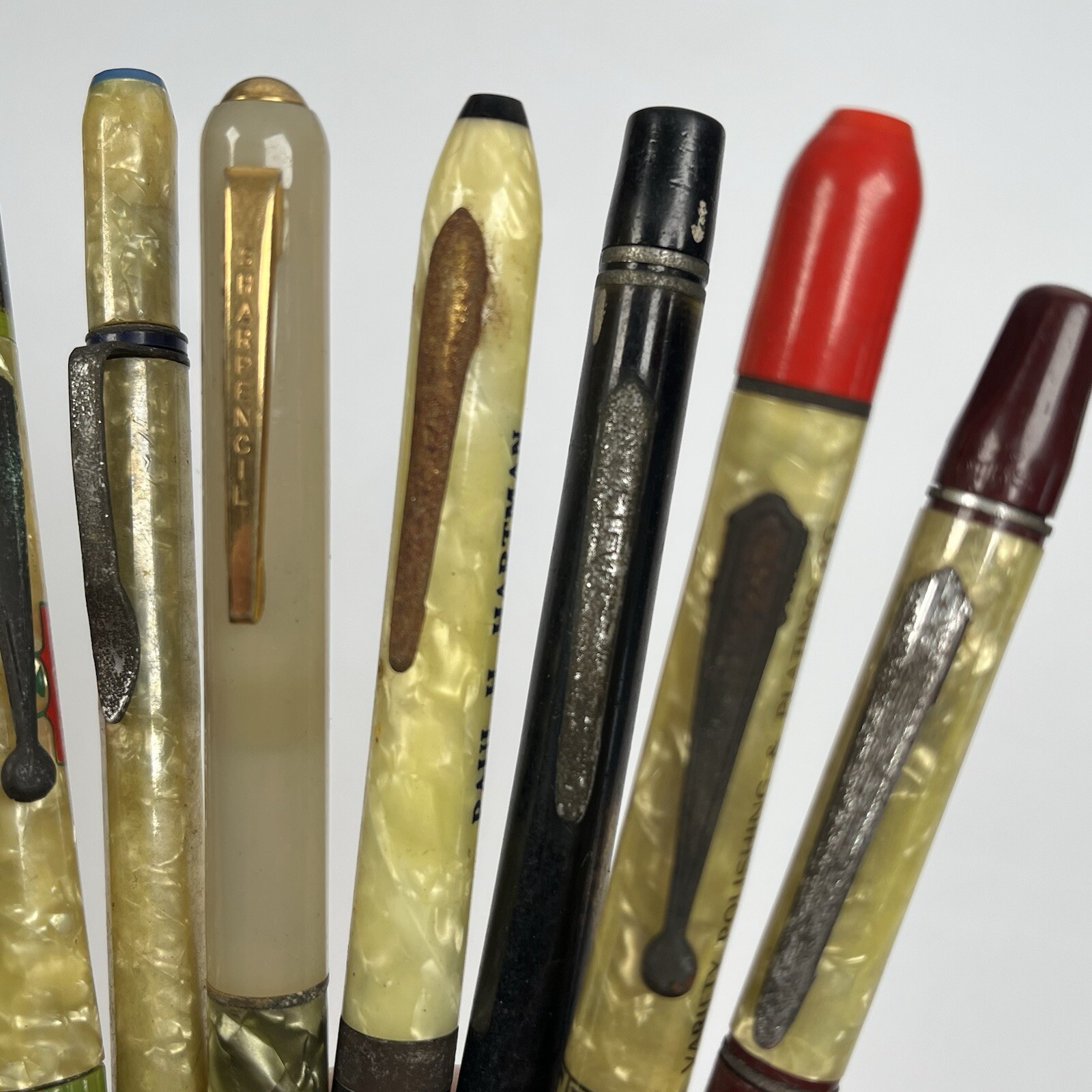 Vintage Mechanical Pencil Lot Advertising Wm Penn General Electric Pearl Shell