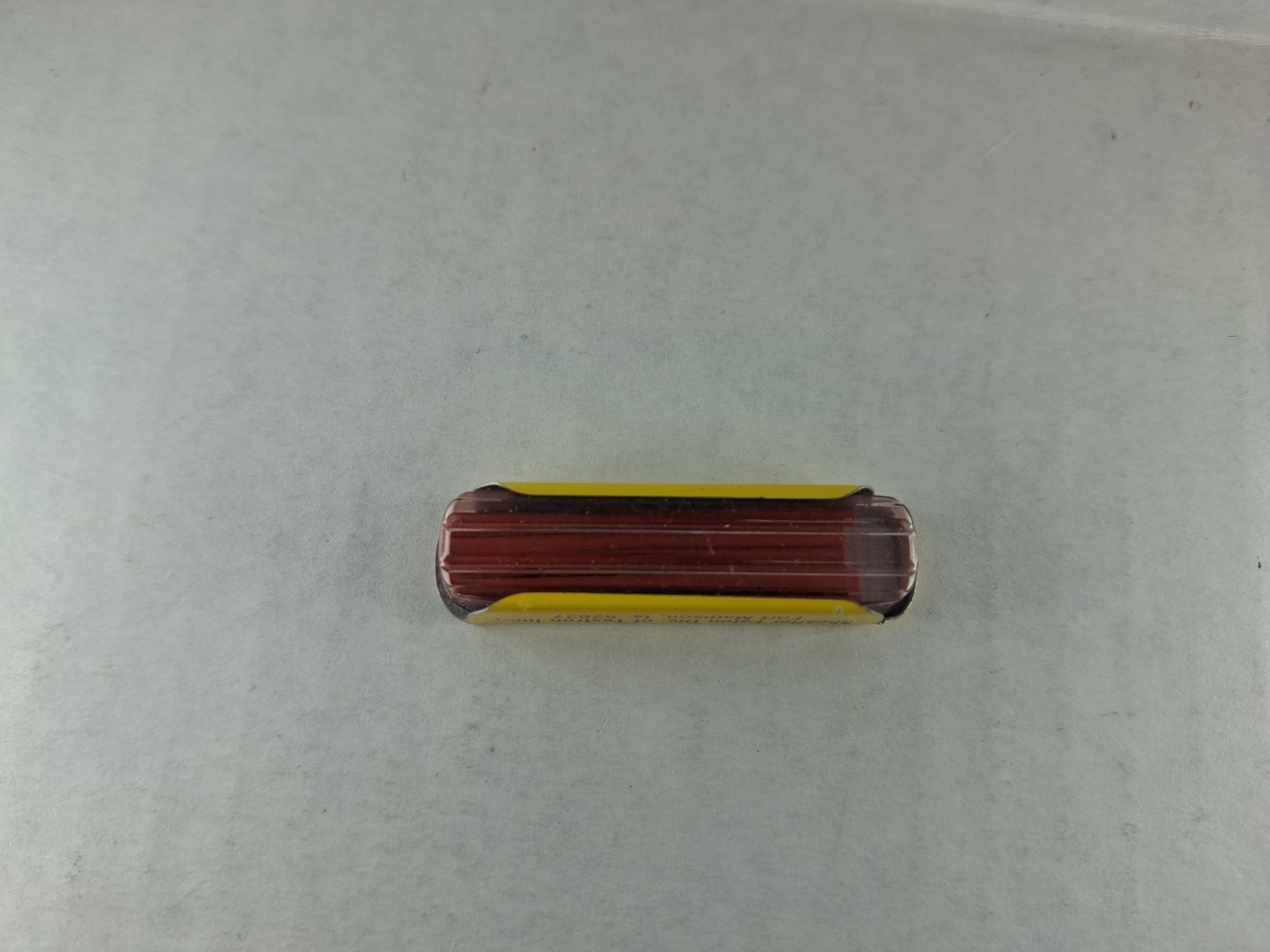 Vtg Sheaffer Pencil Leads 18pcs 1.1mm .046″ RED Lead w/ Yellow Tin TYPE R