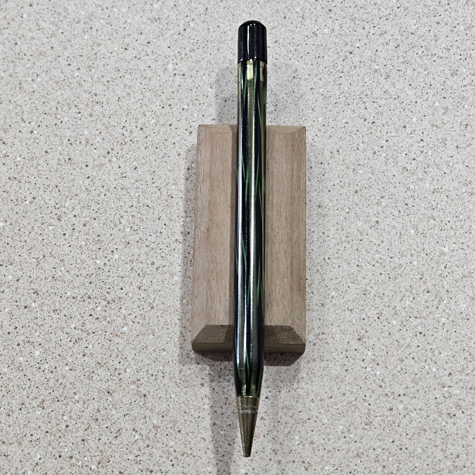 Wearever “Year Round” Green & Black Pattern Visible 5-3/4 Inch Mechanical Pencil