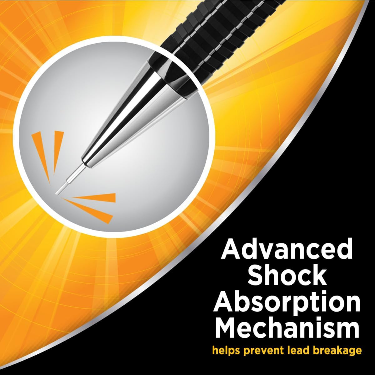 BIC Break Resistant Pro with Shock-Absorption and Twist-Up Eraser, Mechanical Pe