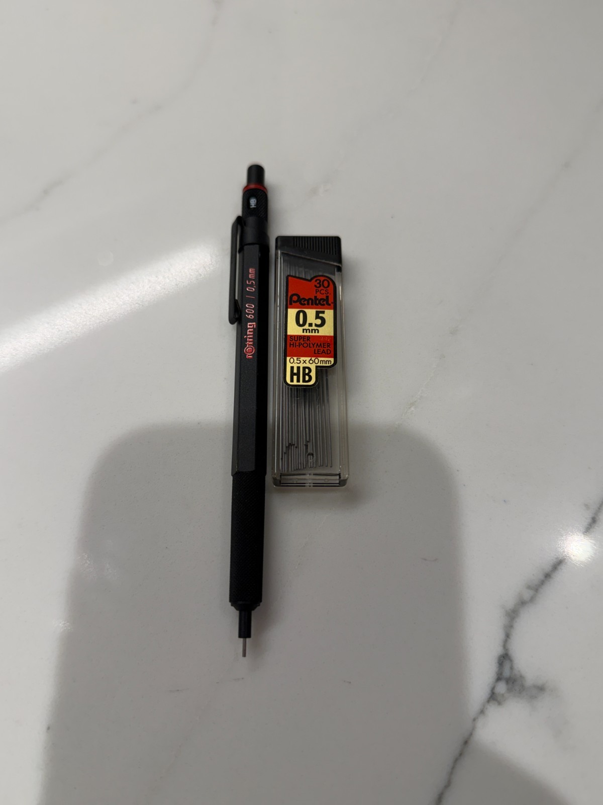 rOtring 600 0.5mm Mechanical Pencil Black Precision Ergonomic Design