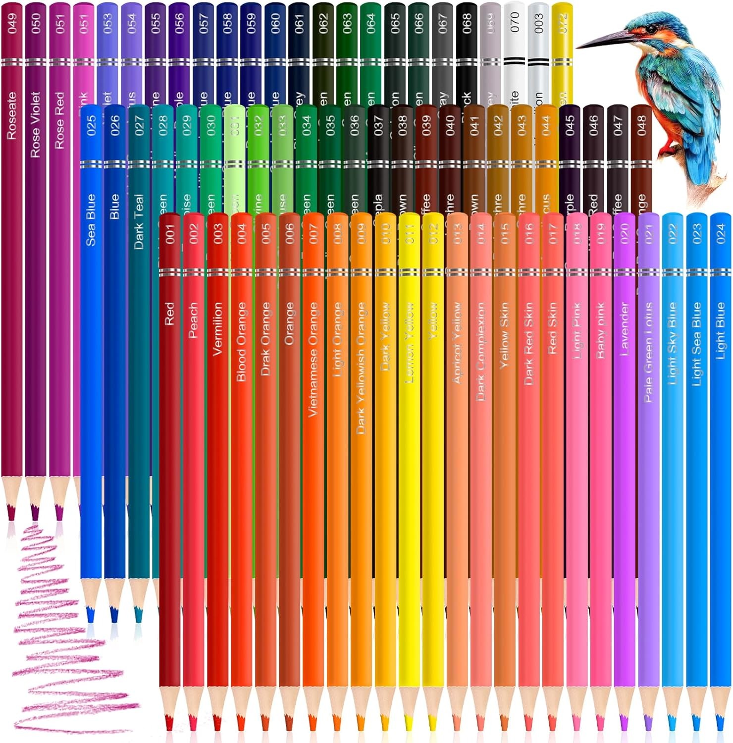 72 Count Colored Pencils for Adult Coloring 1 (Pack of 72), Multicolor