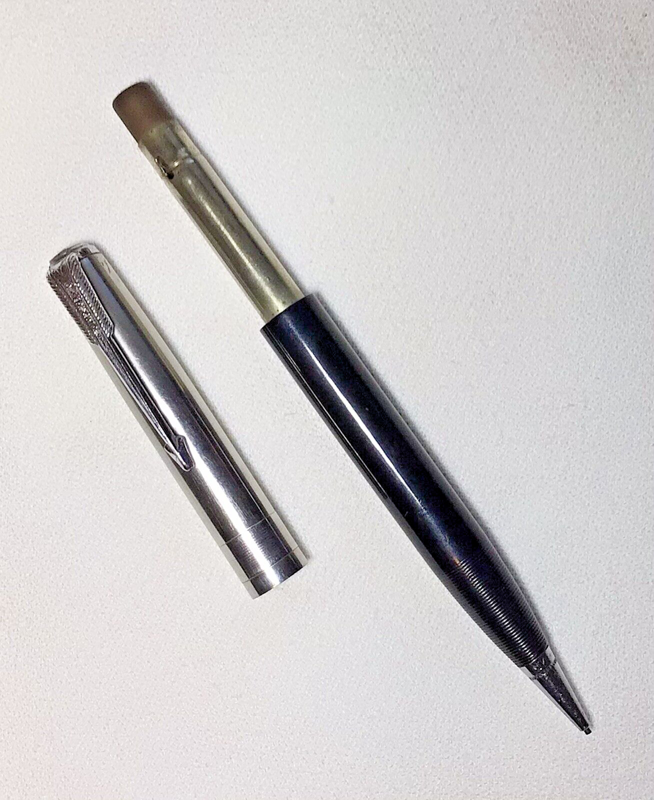 Parker 51 Pencil Stacked Coin Cap Black Barrel Nice Clean Working Pencil