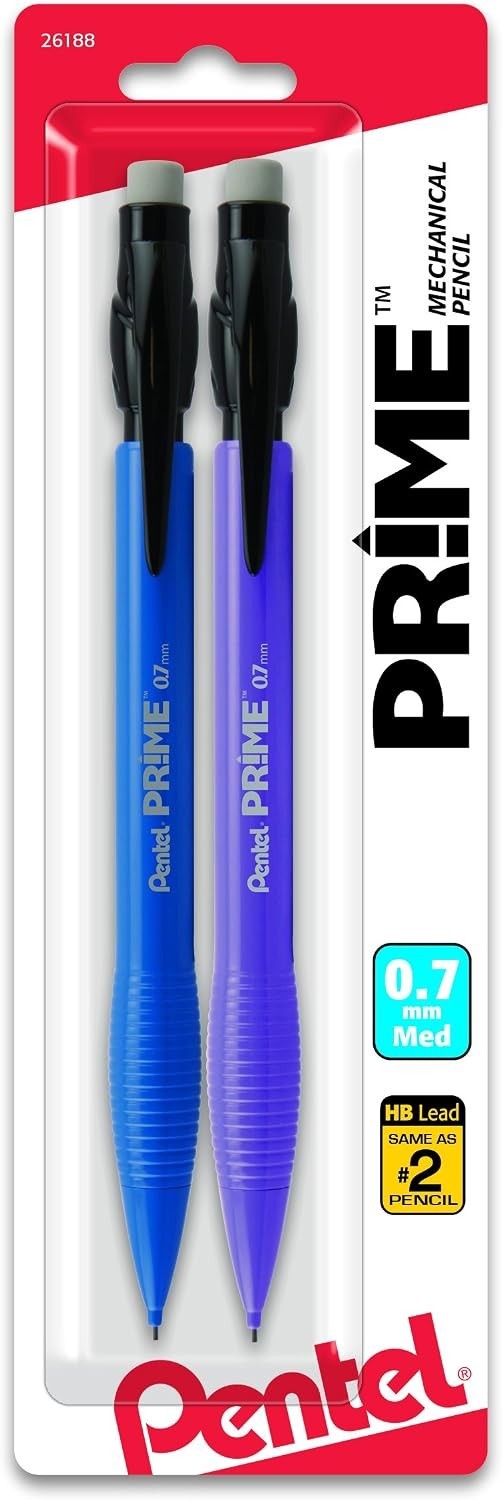 Super Hi-Polymer Lead Mechanical Pencils for Smooth Writing Experience, 2 Pack