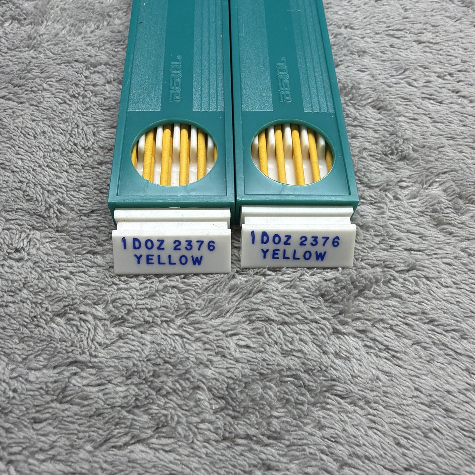 Vintage Berol Turquoise Eagle Drawing Leads #2376 YELLOW 2 12 Packs