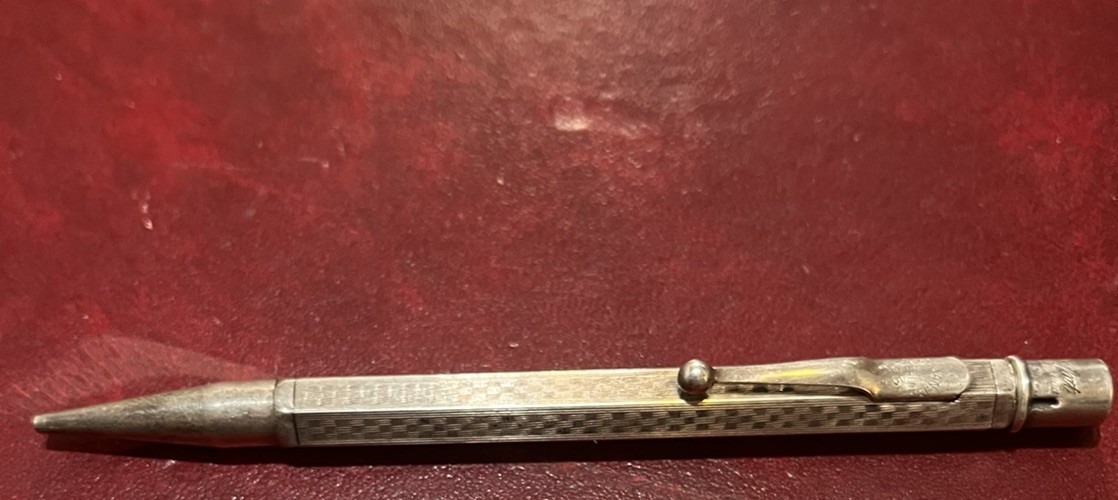 Antique Sterling Mabie Todd & Co. NY Silver Fyne Poynt Mechanical Pencil