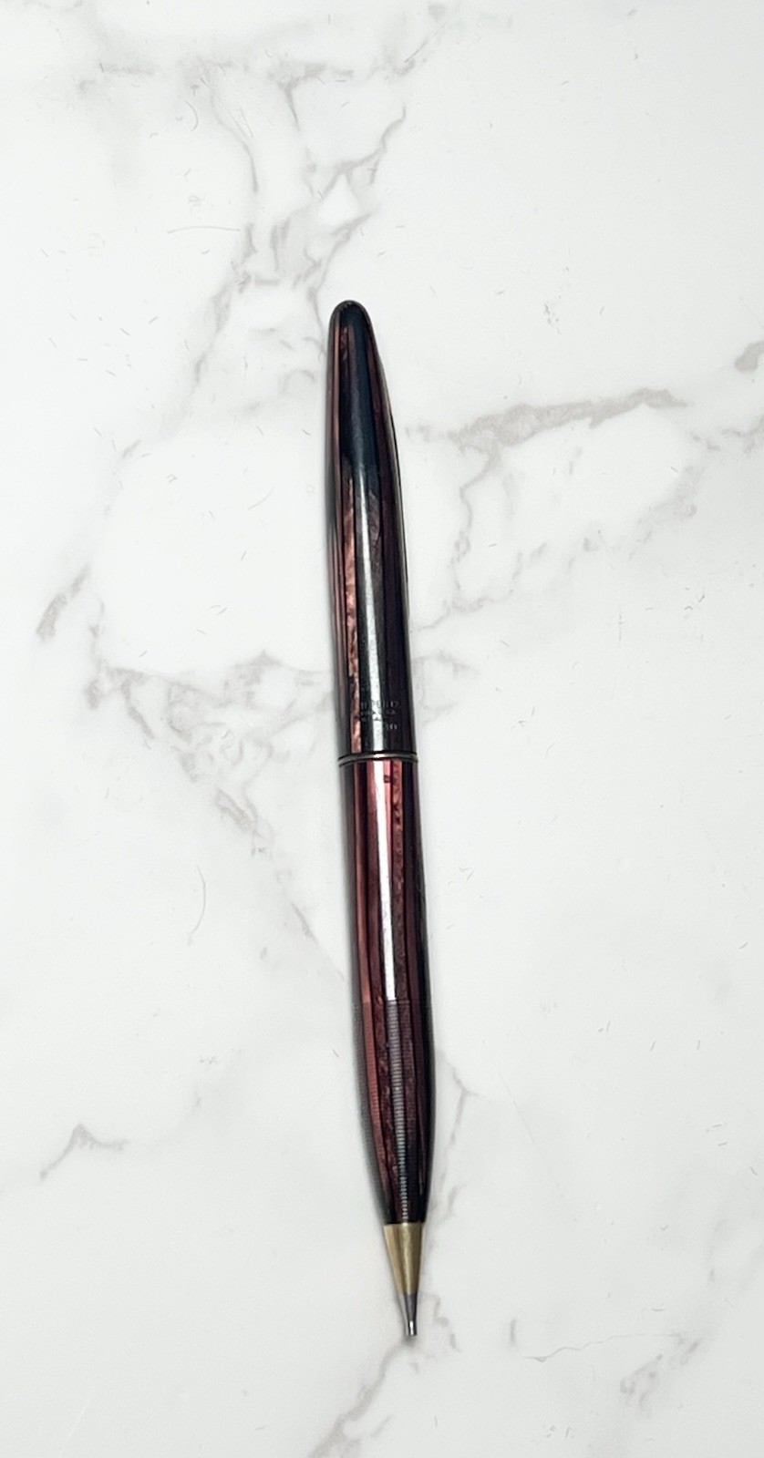 Vintage Sheaffer Balance Mechanical Pencil Red Striated Celluloid USA