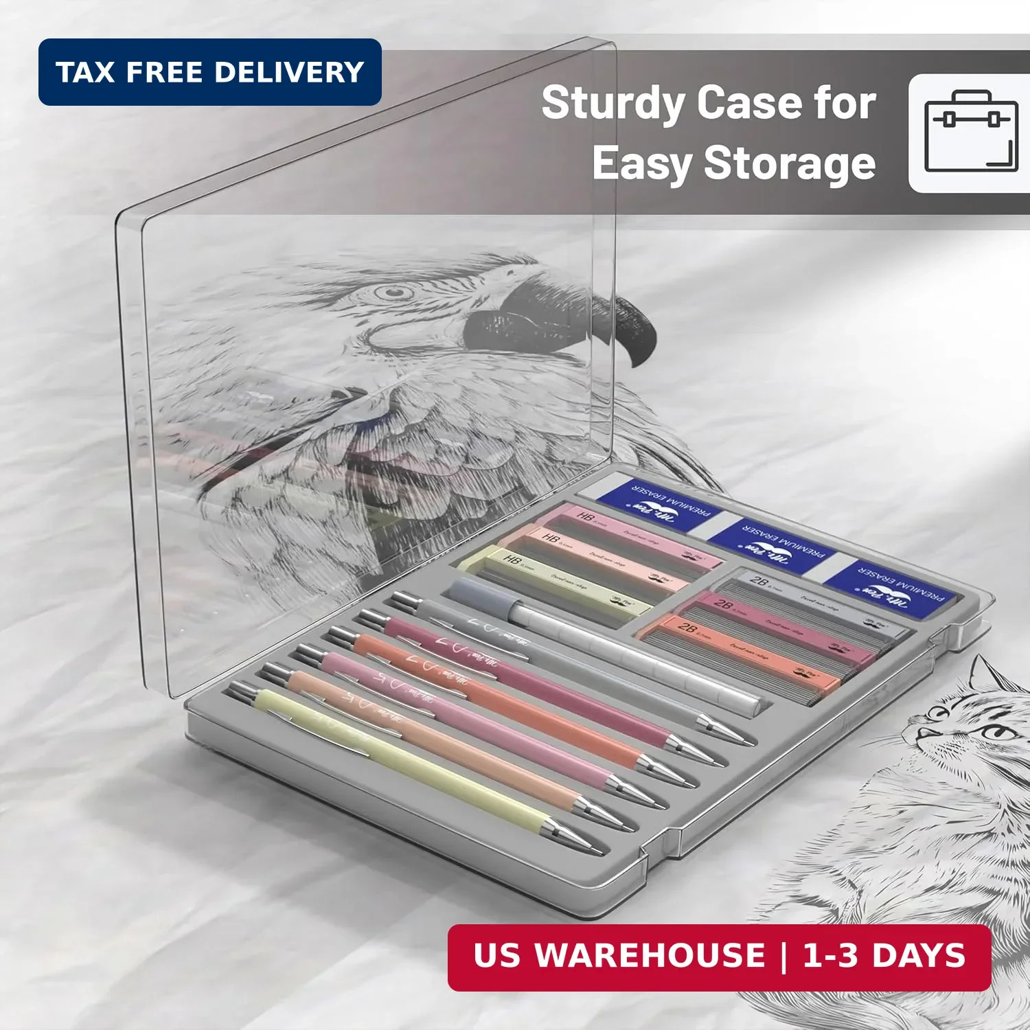 Mr. Pen- Cute Mechanical Pencil Set with Lead Refills & Erasers, 6 Pack | 2 Size