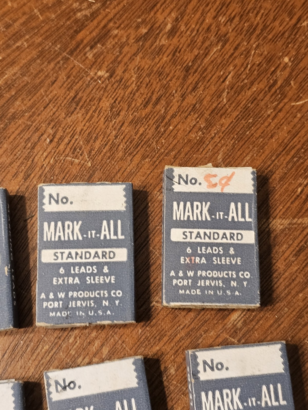 Vintage Mark-It-All Standard Leads Lot Of 12 Packs Each Has 6 Leads & Sleeve NEW
