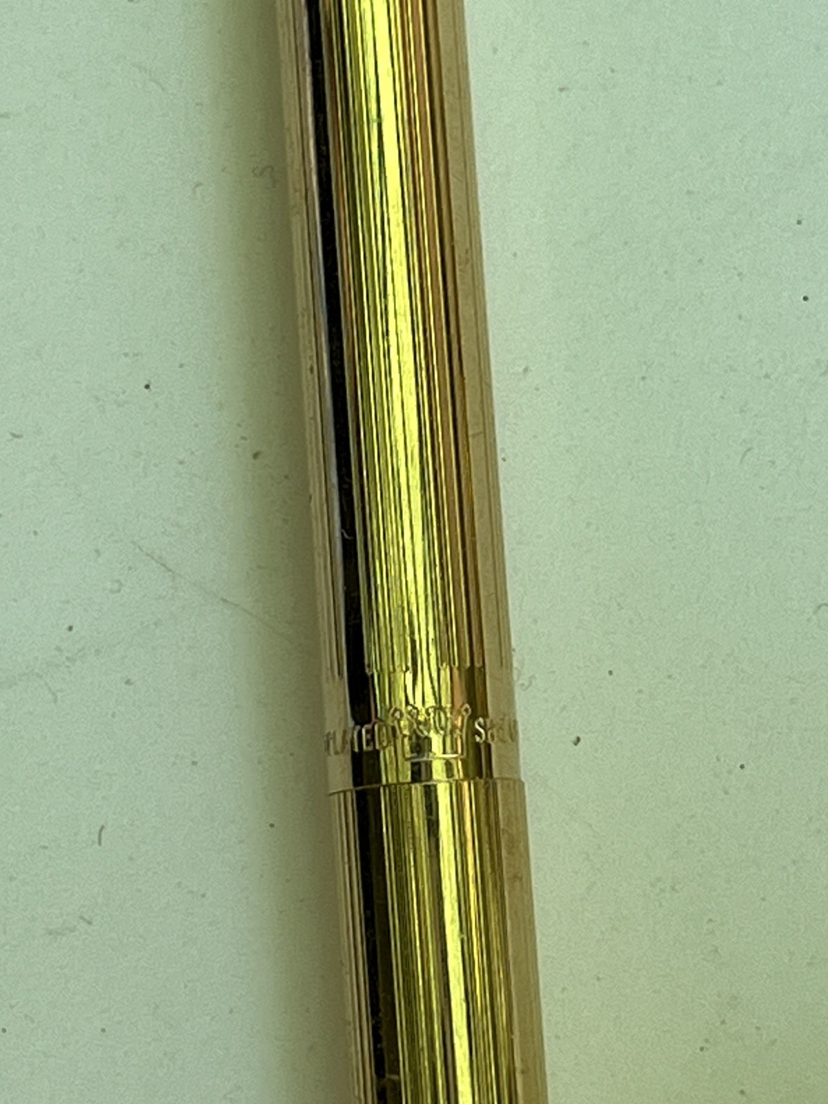 Sheaffer Vintage Slim White Dot Gold Electroplate Desk Pencil. 9mm