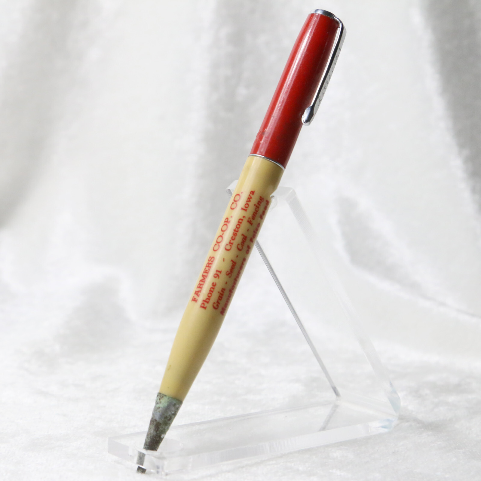 VTG 1930s RITEPOINT Felco Farmers Co-Op Celluloid Advertising Mechanical Pencil