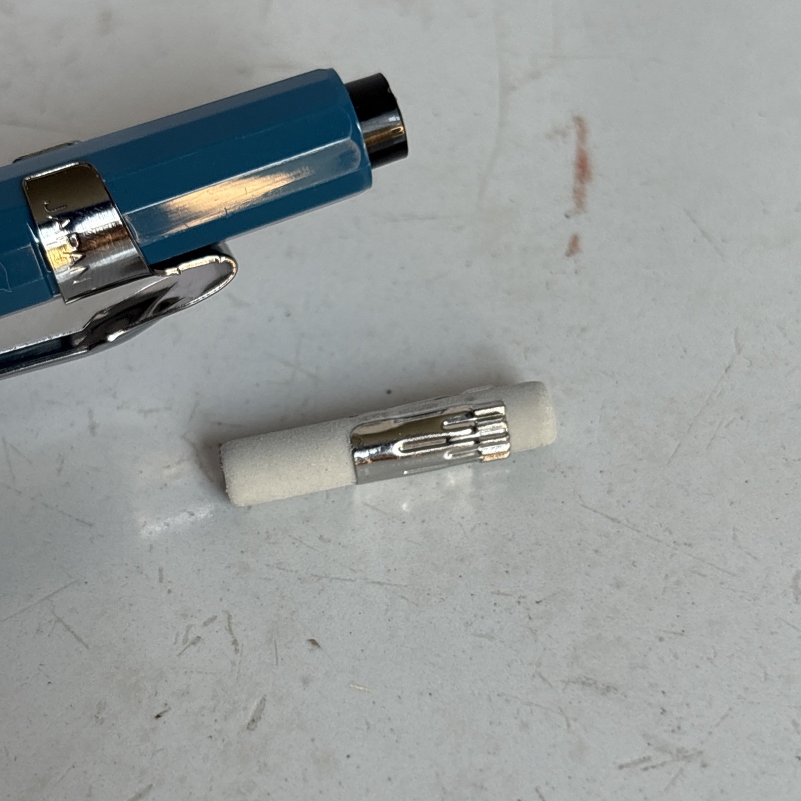 Vintage Blue Pentel P207 Mechanical Pencil .7mm Japan Working With Extras