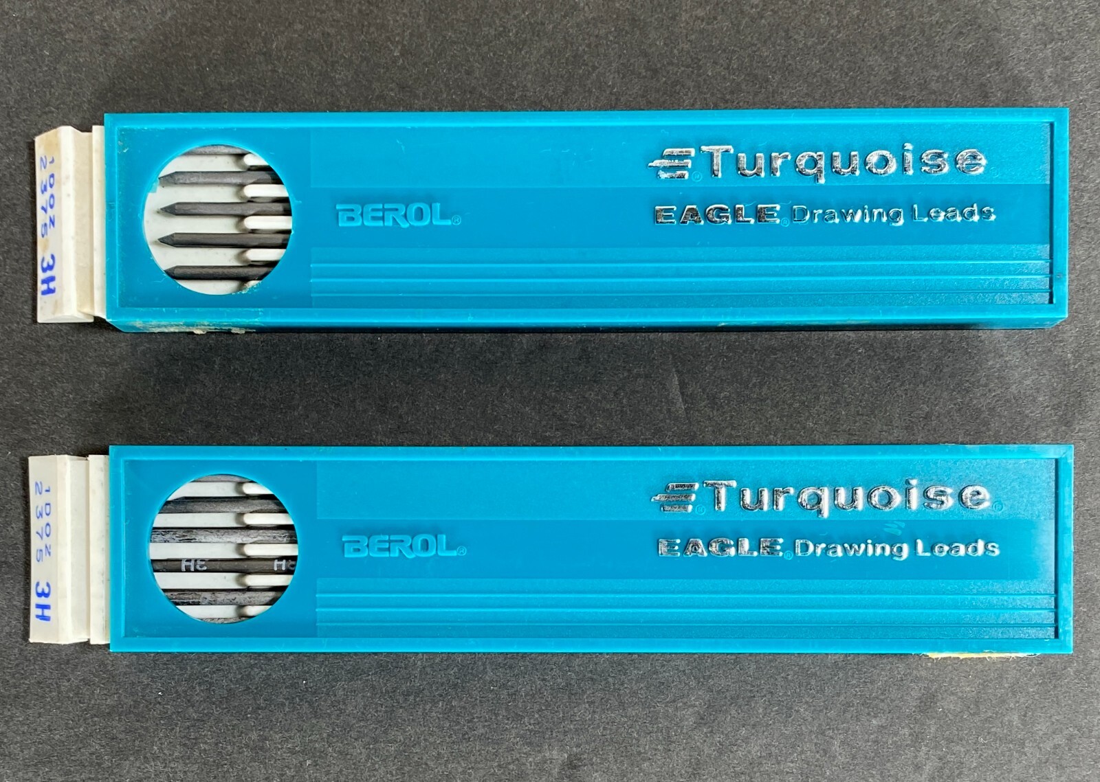 Berol Turquoise Eagle Drawing Pencil Leads ~ 2375 3H ~ 12 Leads/Box ~ Lot of 2